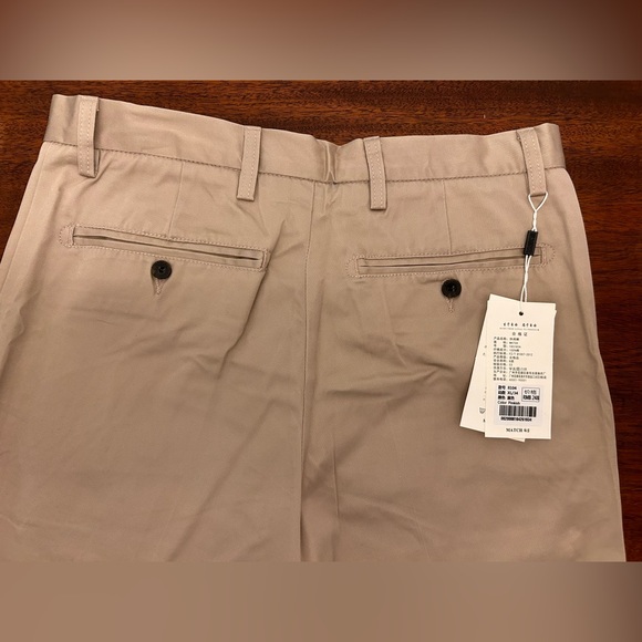 NWT 34 Waist flat front khaki straight leg Matchstick pants - Picture 5 of 8